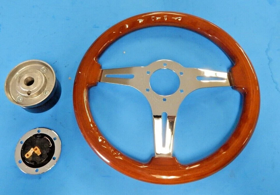 Nuevo adaptador de volante y buje de madera de 13,5" Triumph TR4 TR4A TR250 TR6 1961-76  Foto 3 de 3