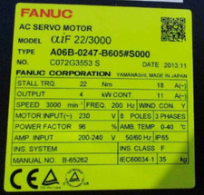 FANUC A06B-0247-B605 S000 AC Servo Motor Unused items stored in the warehouse
