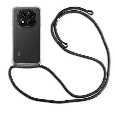Handykett für Xiaomi Redmi Note 14 Pro 4G mit Kordel Handymit Band in Schwarz