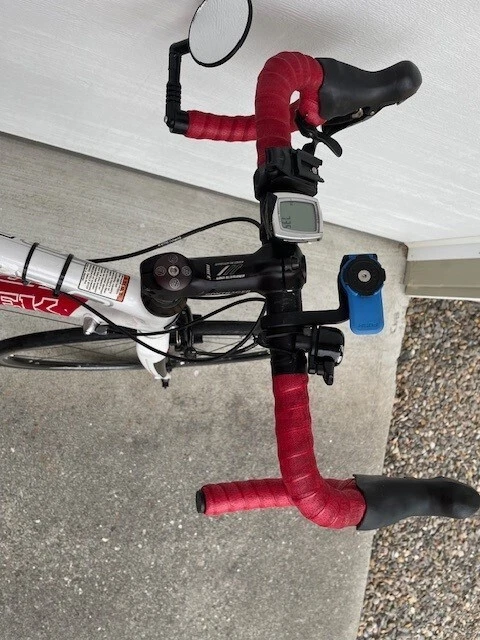 Bicicleta de carretera Christmas Trek PILOT 5 FIBRA DE CARBONO 56 cm rojo y blanco Foto 4 de 4