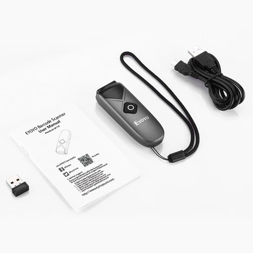 EYOYO Wireless 2D QR Code Barcode Scanner Bluetooth Book UPC EAN Code PC Scanner