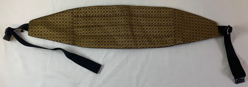 men's cummerbund ~ BILL BLASS gold with black