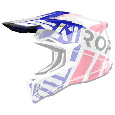 Front Helm Airoh Strycker Brave Blau Rot