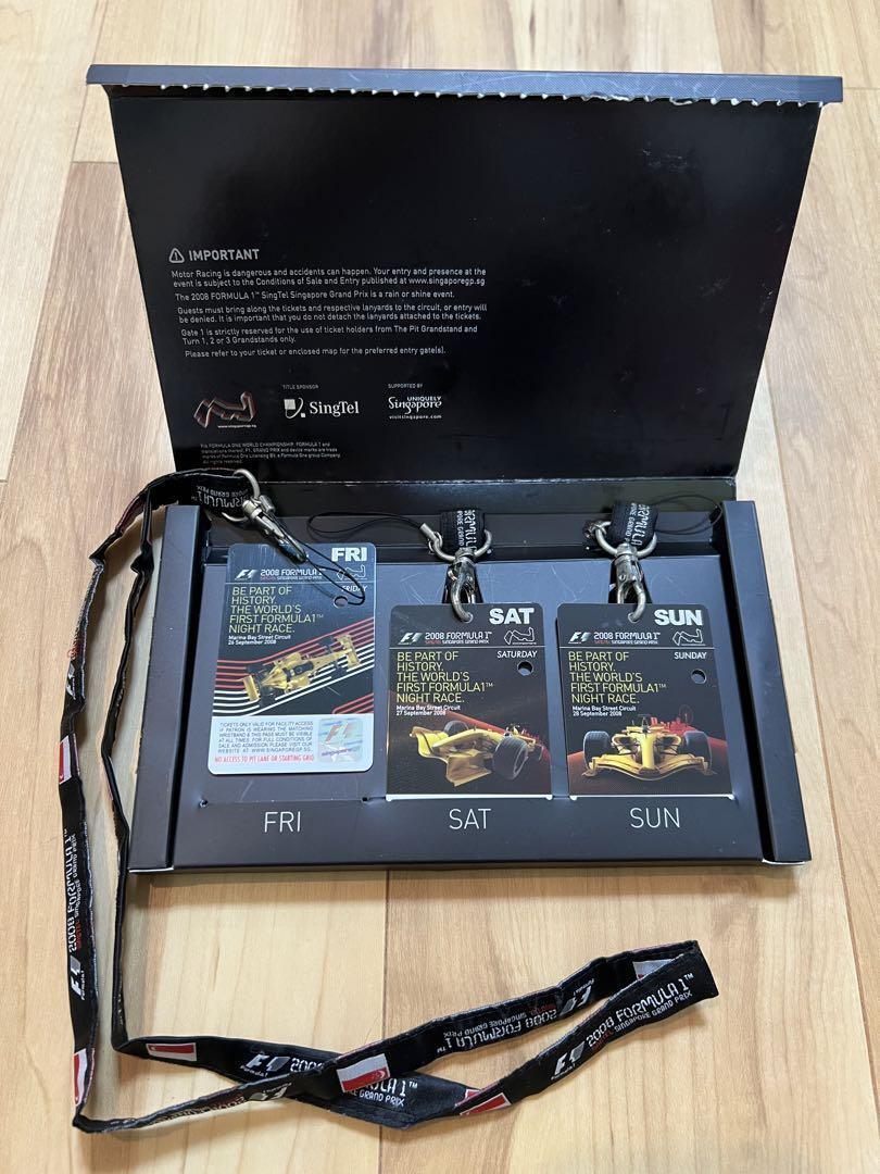F1 Grand Prix Singapore 2008 Used 3 Days Ticket Pass w/ Box F1 Grand Prix Singapore 2008 Used 3 Days Ticket Pass w/ Box