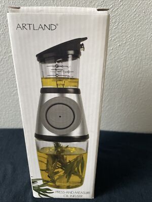 Artland Press and Measure Glass Herb Oil & Vinegar Infuser 10 oz