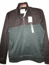 Sonoma mens Super soft fleece pullover jacket Sweater Heat retention 1/4 zip L