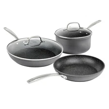 Granitestone Pro 5 Piece Hard Anodized Aluminum Pots & Pans Cookware Set