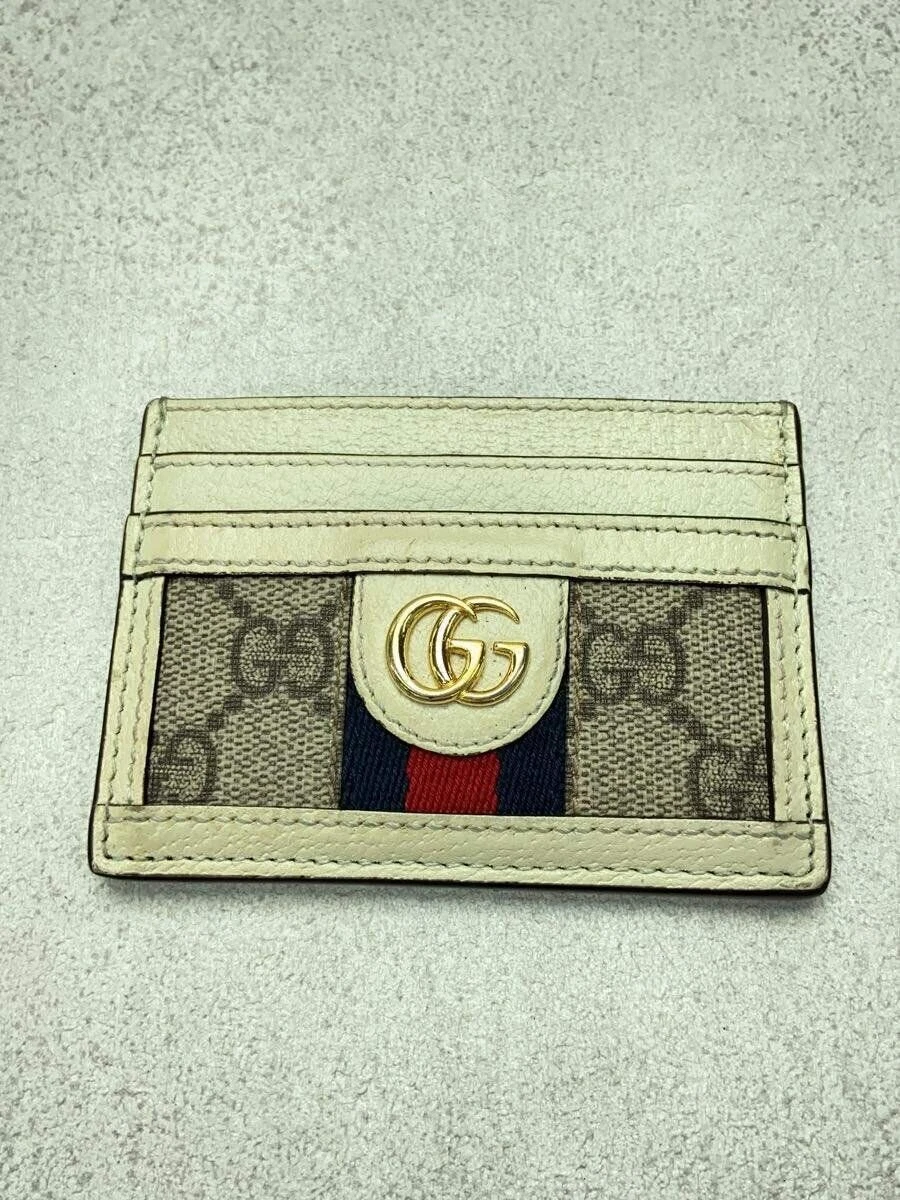Étui à cartes GUCCI Ophidia GG Supreme PVC beige homme occasion