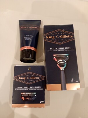 King - C - Gillette Set Rasierer Klingen Aftershave 