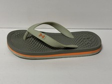 Under Armour Atlantic Dune Green Olive Flip Flop Sandals Youth Size 1/2