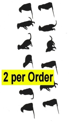 Erdmännchen 2 temporäre gefälschte Tattoos wasserdicht niedlich bewusste Silhouette Kunst Transfer