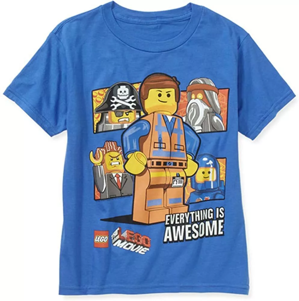 Lego Movie Boy Short Sleeve T Shirt Size 8