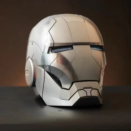 AUTOKING 1:1 Wearable JARVIS Voice Control Cosplay Iron Man MK5 Helmet Mask Gift - Foto 43 di 50