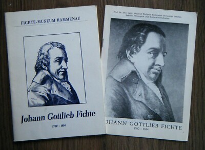 J.G. Fichte Über den Begriff des wahrhaften Krieges Werk Museum Rammenau 2 Hefte