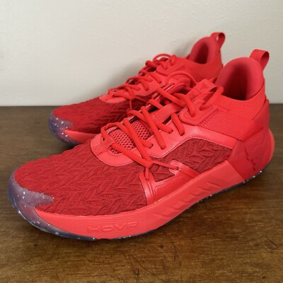 Under Armour Project Rock 6 Holiday Triple All Red 3026664-600 Gym Men Sz 8