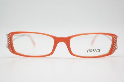 Brille Versace 3031-B Orange Silber Eckig Brillengestell eyeglasses Neu