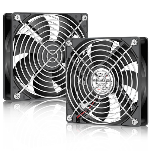 120Mm X 25Mm 12V DC Computer Brushless 2Pin PC Case Cooling Fan 2-Pack ...