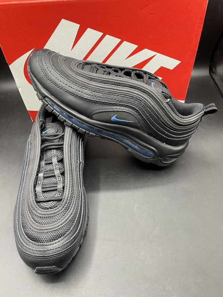 Nike Air Max 97 GS Black Dark Marina Blue Kids Size 6Y FB8033-001