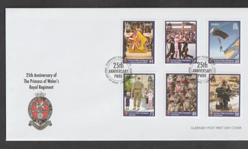 GB Guernsey 2017 25th Anniversary Princess of Wales`s Royal Regiment FDC