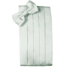 Men's Sea Glass Satin Bow Tie and Cummerbund Set