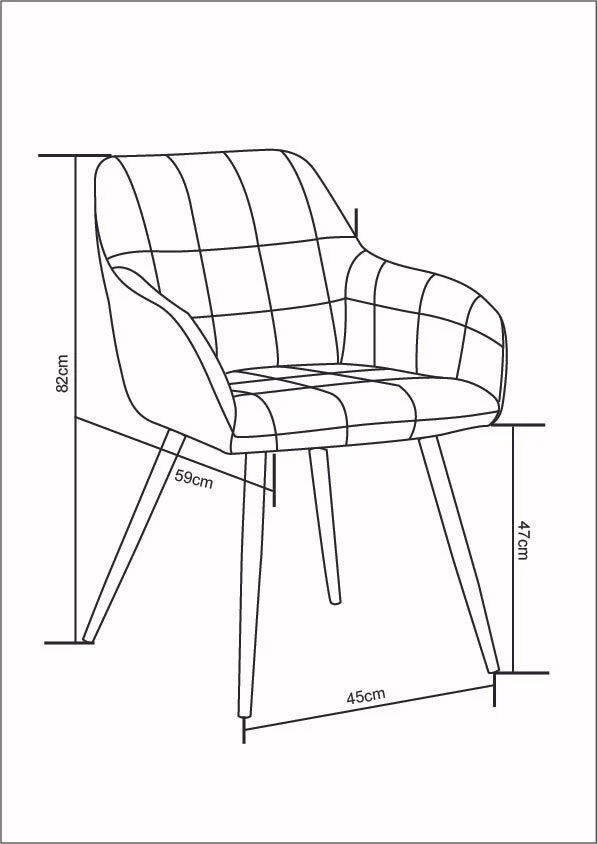 Set of 2 Faux Matte Suede Leather Dining Chairs Accent home & restaurants Adrian - Image 2 of 2