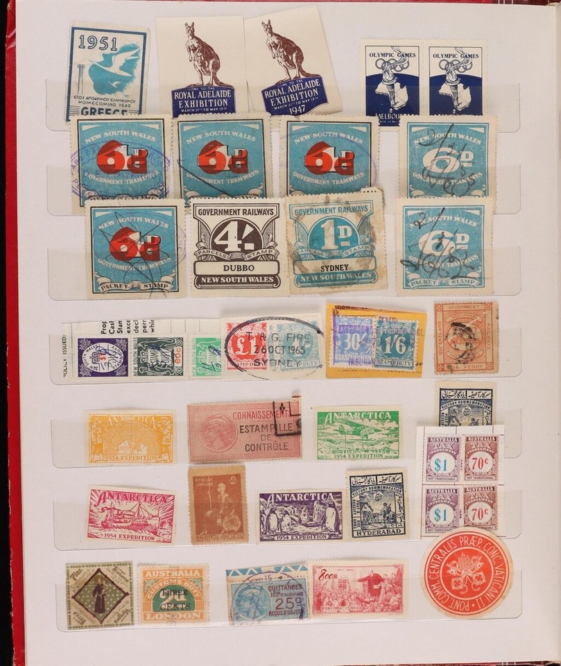 AUSTRALIA Cinderella collection including railways, revenues.airmail