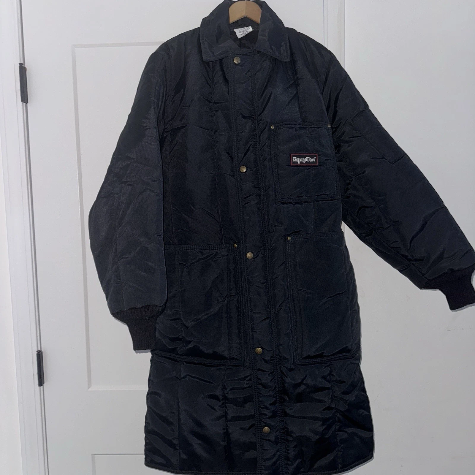RefrigWear Iron Tuff Artic Jacket Coat Black Style 341U Size Medium
