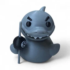 Pool Shark Duck – 3D-Printed Duck with Cue Stick, Eight Ball and Billiards Swagg