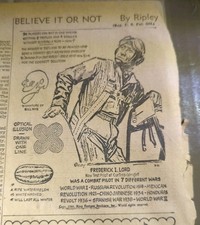 SEPT 11, 1944 NEWSPAPER PAGE #2034- FREDERICK LORD, TEST PILOT AT CURTISS-WRIGHT