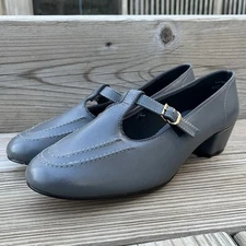 Daniel Green Outdorables Mary Jane Heels Blue Buckle Vintage Size 9.5 Wide NEW