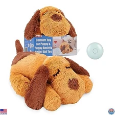Soothing Heartbeat Puppy Cuddler Pillow - Calming Aid for Dog Anxiety Relief