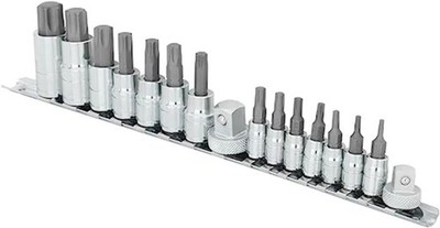 MichaelPro 16-Piece Torx Bit Set | 1/4'', 3/8  and 1/2  | T8 to T70 |
