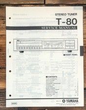Yamaha T-80 Tuner Service Manual *Original*