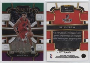 2023 Panini Select Concourse Green White Purple Prizm Kris Murray #91 Rookie RC