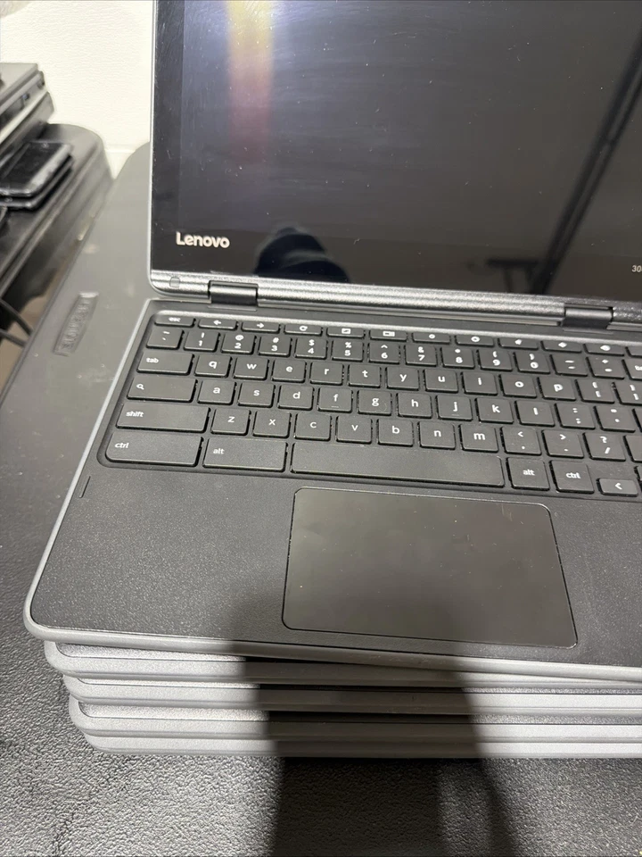 Lot Of 5! Lenovo 300e Chromebook 81H0 (11.6" , 4GB, 32GB eMMC w/ Charger - Image 2 of 4