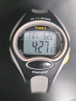Timex Ironman Heart Rate Monitor Digital Quartz Watch WR50m Gray/Black