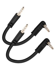 3.5mm 4 TRRS to 3 TRS Microphone Audio Cable,90 Degree Right Angle 3.5mm TRRS...