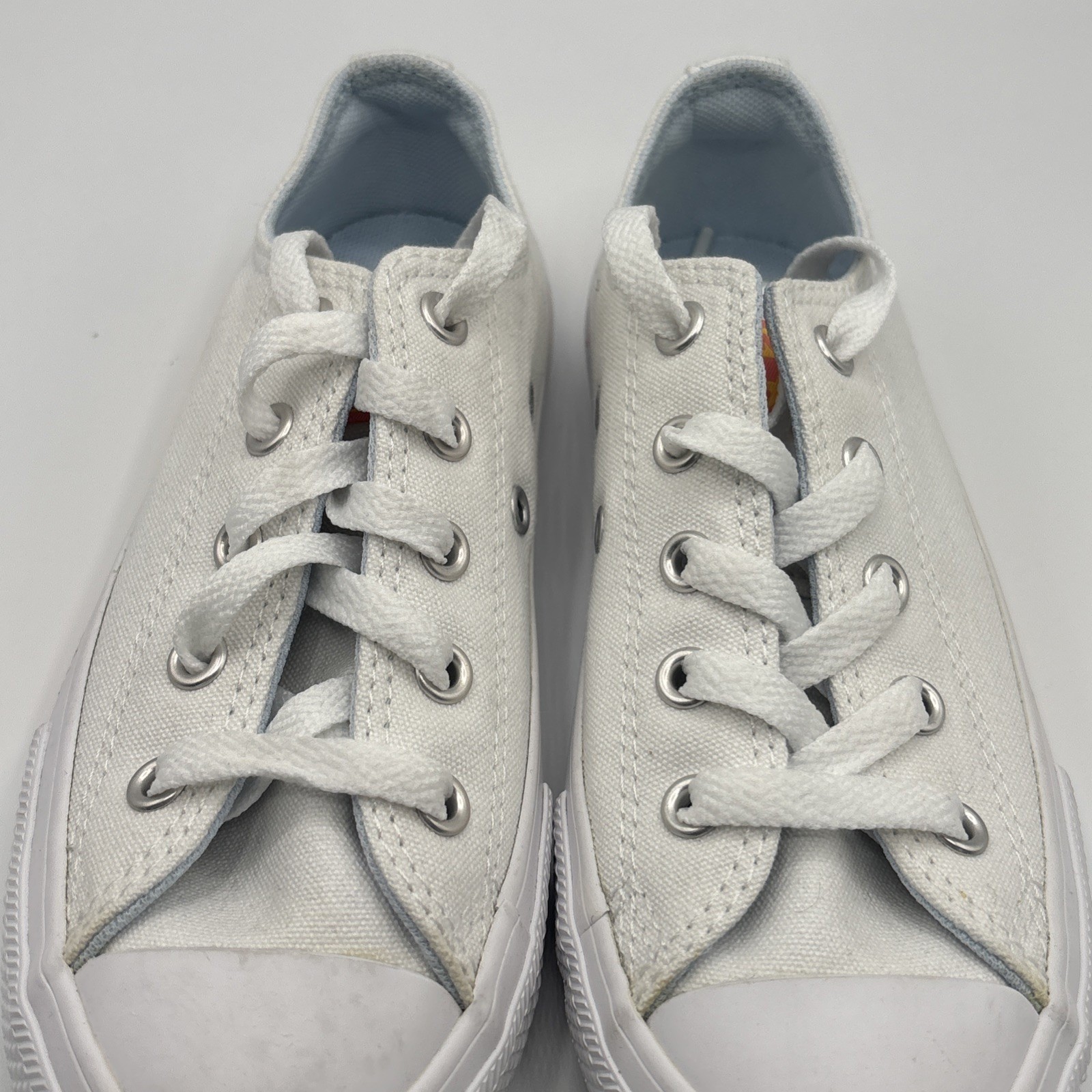 Converse All*Star Girl's Junior Sneakers Sun Graphic White Size US 13 thumbnail 5