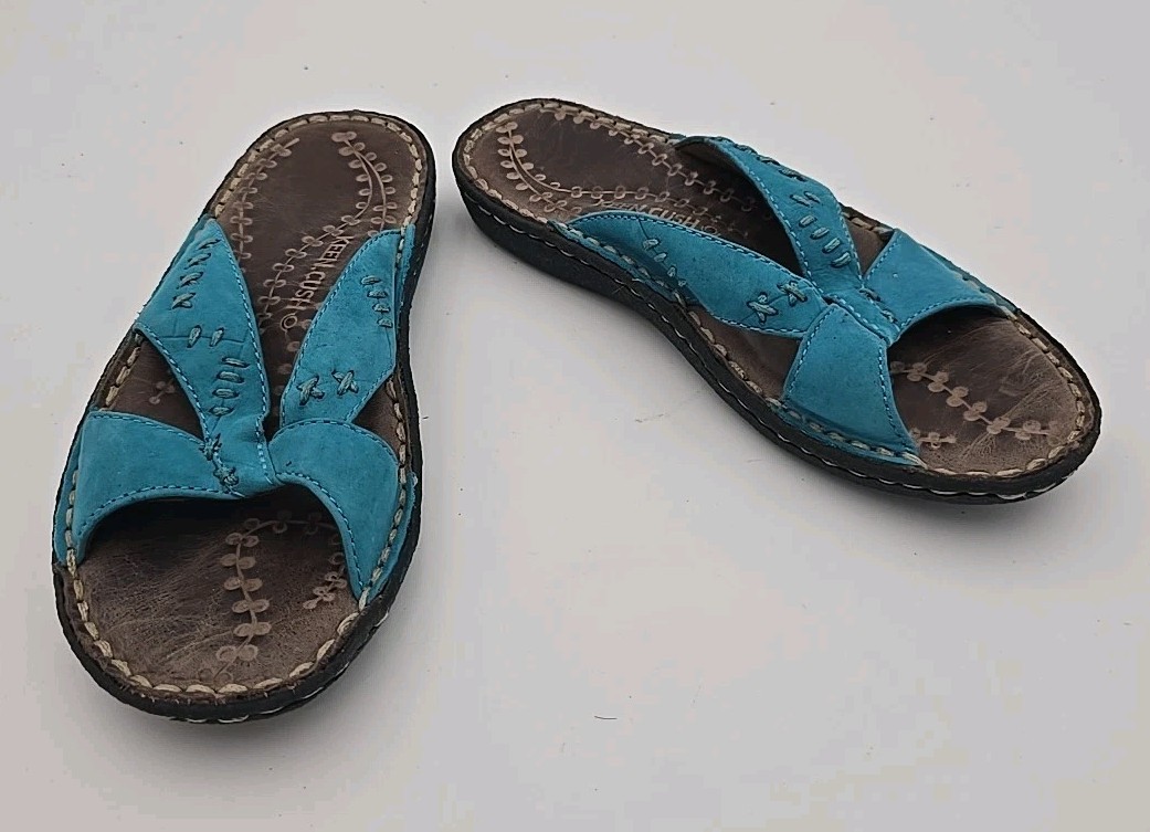 Sandali Keen Cush donna 5 pelle turchese slide comodi estivi casual