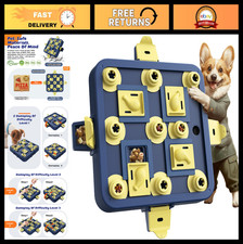 Large Dog Chess Puzzle Toy - 3-Level Challenge, Slow Feeder  Mental Stimulation