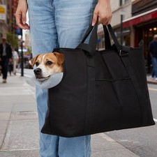 Extra Large Pet Carrier Shoulder Bag for Cat Dog Winter Warm Soft Fabric Tote