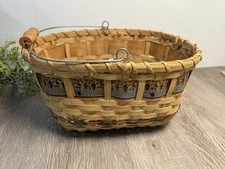 Vintage Woven Gathering With Birdhouse Design And Swing Handle