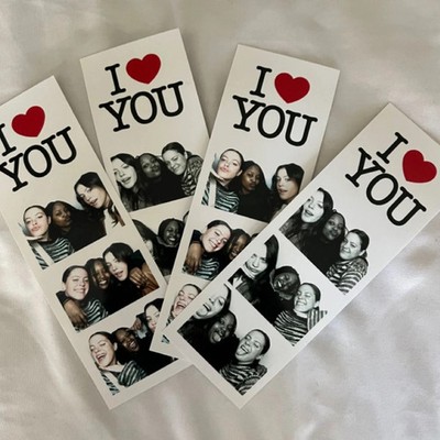Photo Booth Drucke personalisiert Hochzeit Liebesmotive Retro Nostalgie