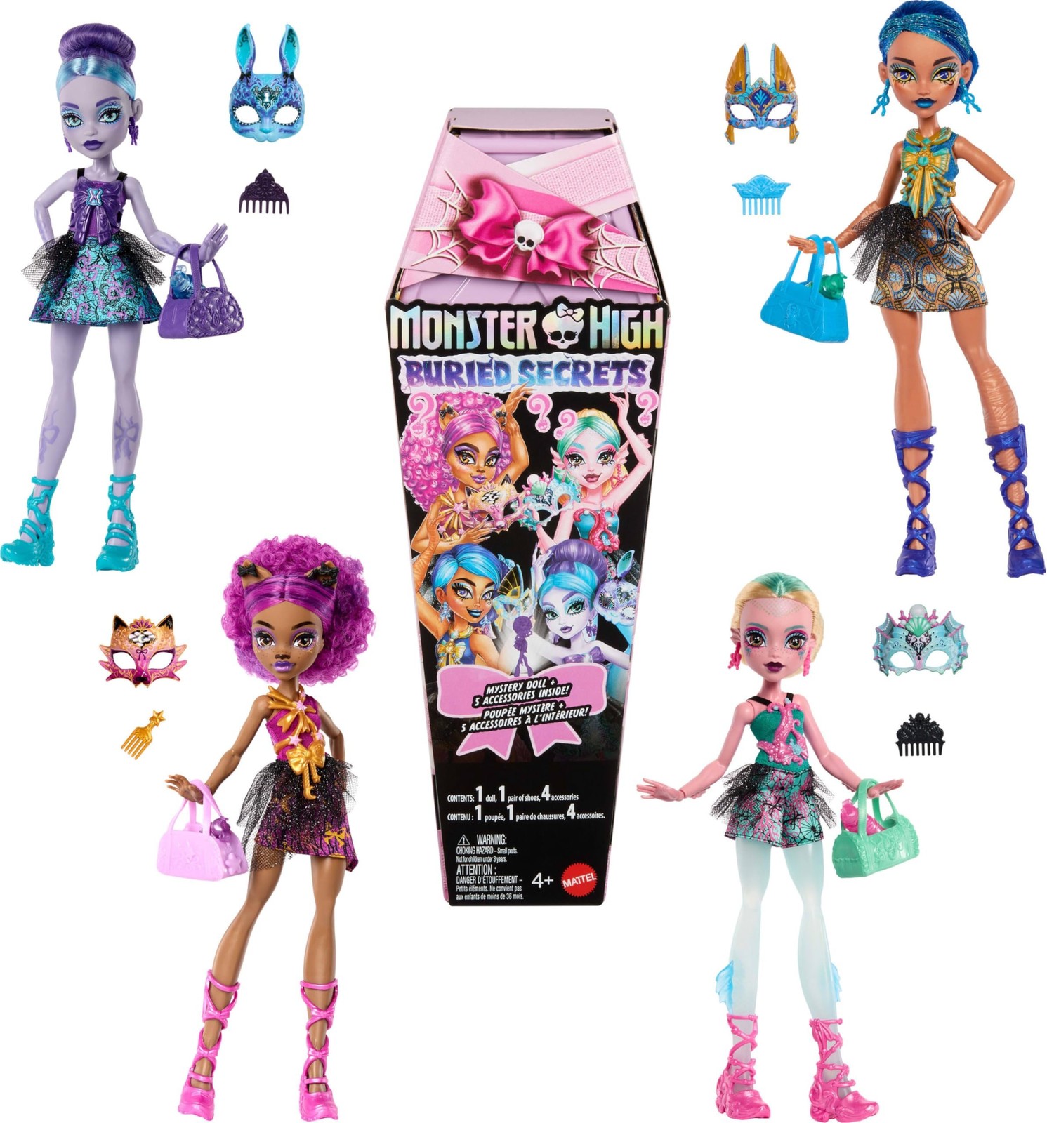 Monster High Buried Secrets Dolls and Accessories, Cozy Creepover Theme with...