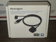 Kensington VeriMark Desktop USB-A/USB-C Fingerprint Key, Windows Hello FIDO U2F