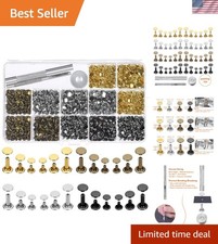 Complete 480-Piece Leather Rivet Kit - Durable Metal Studs with Tools for DIY