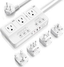 Convertidor de voltaje de viaje de 220 V a 110 V, convertidor de corriente unive