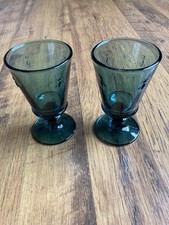 La Rochere Bee Stemmed Wine Glass x2 Glasses 240ml Forest Green Made in France