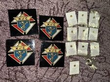 Holy Name Society Insignia Pin Lot & NY Religious KC Emblems-Funeral Home Find!