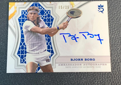 2024 Topps Royalty Tennis Ambassador Autograph Bjorn Borg Blue Auto #05/25